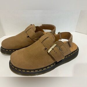 Dr Martens JORGE II TUMBLED NUBUCK LEATHER SLINGBACK MULES Size W8/M7 NEW!
